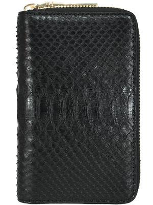 This Compact, Black Diamond Python Wallet Is Perfect for Men and Women. Crafted from a Single Piece of Genuine, Unparalleled Snakeskin Leather, It