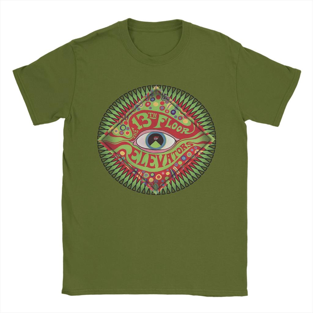 13th Floor Elevators Rock Band T Shirt for Men Pure Cotton Unique T-Shirts Crew Neck Tour Tee Shirt Short Sleeve Tops Adult