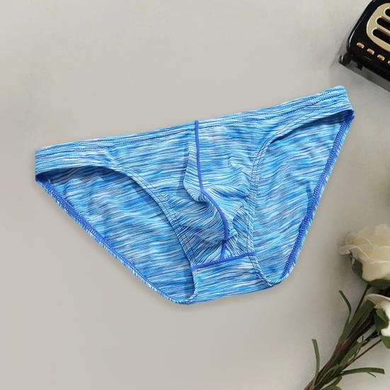 Men Slim Fit Briefs Low-rise High Elasticity U-convex Printing Panties Breathable Smooth Lines Underwear