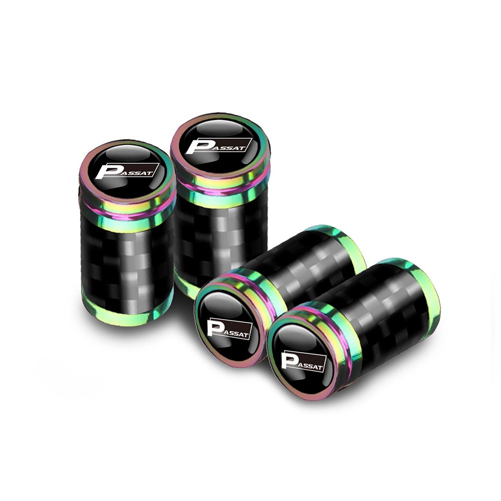 MPSGW1 Car Accessories Carbon Fiber Wheel Tire Valve Caps Stem Case for Volkswagen Golf Tiguan Jetta GTI Bora VW R Polo Passat Rline