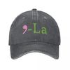 Classic Comma La Kamala Harris Biden Baseball Caps Unisex Distressed Denim Washed Headwear  President Election Outdoor Hats