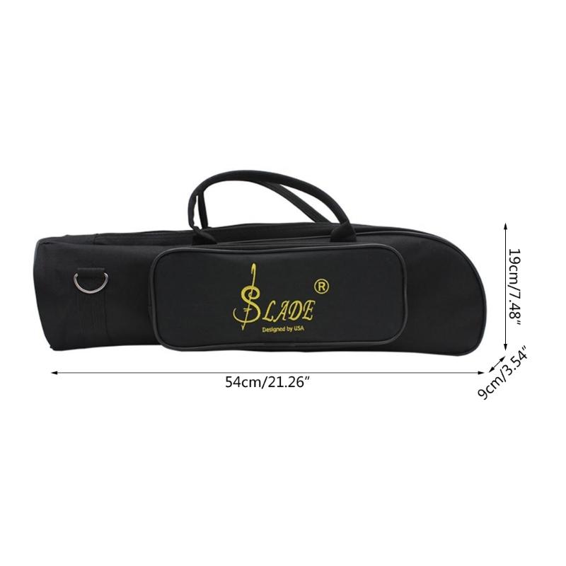 Double Zippers Design Storage Case Trumpet Carrying Case Waterproof Trumpet Bag Lightweight Trumpet Case Trumpet Gig Bag