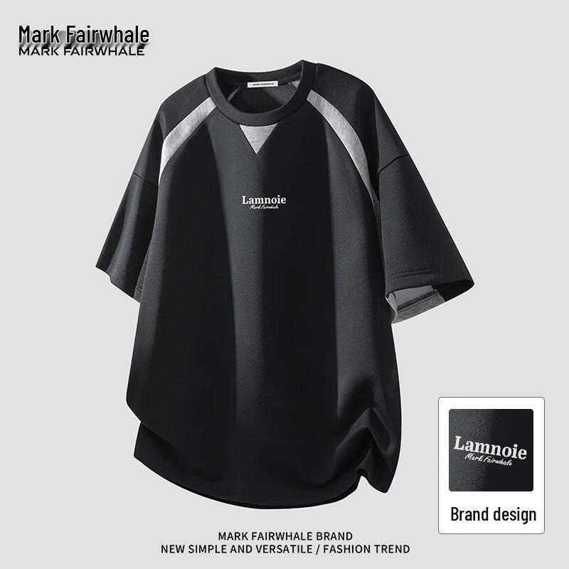 Mark Fairwhale Men s Retro Color-block Raglan T-Shirt 2XL