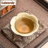 2pc/set Retro Yaozhou Kiln Celadont Teacup Tea Dust Green Kuikou Cup Tasting Tea Cone Bowl Personal Master Cup Kung Fu Set 35ml