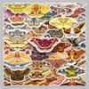 50 Colorful Moth Stickers: Cartoon Insect Designs for Journals, Water Cups, Boxes, or Decor