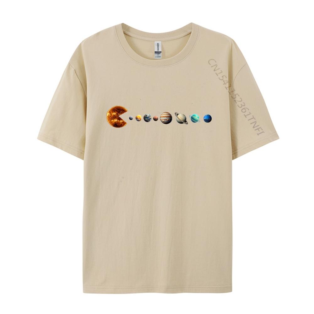 Funny Solar System Astronauts Space Video Games Designer T Shirt Men Cotton T Shirt Men Aesthetic