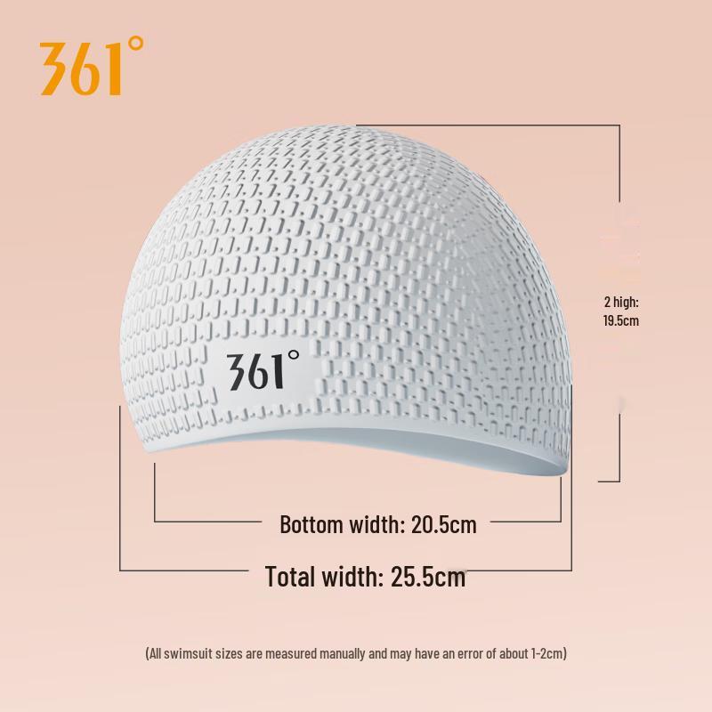 361° Silicone Adult Swimming Cap for Long Hair