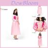Elegantes Rosa Prinzessinnenkleid Für Erwachsene Halloween Kostümparty Langes Rock-Outfit