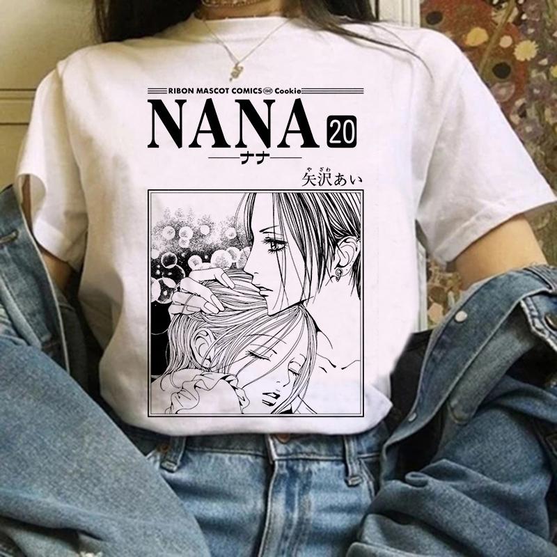 Anime Nana T Shirt for Women Japanese 2000s Style Y2k Tshirt Harajuku Fashion Casual Short Sleeve Top Kawaii Graphic T Shirts