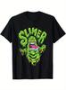 Ghostbusters: Afterlife Men's T-Shirt | 100% Cotton | Vibrant Slimer Graphic Pri