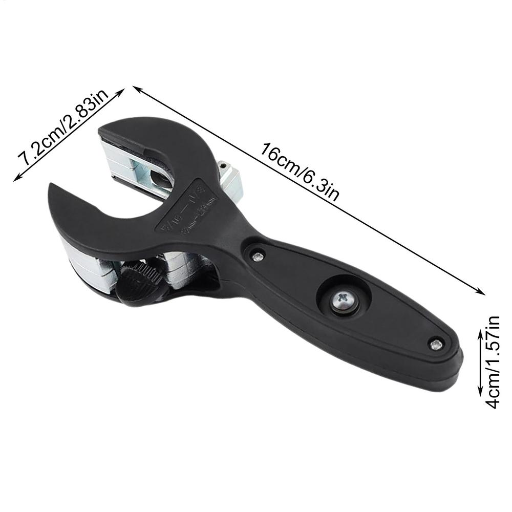 Ratcheting Tubing Cutter Alloy Ratcheting Tubing Cutter Compact Rigid PVC Pipe Cutter 1/4 to 7/8 Inches PVC Pipe Shears чёрный