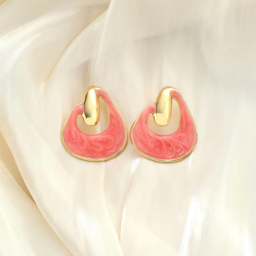 Cercei neregulari cu picături de ulei în stil coreean: Cercei Stud Chic, Simpli, Versatili