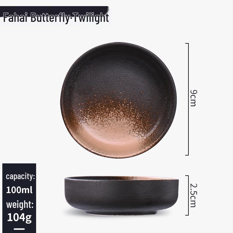 Japanisches Keramik-Dip- & Sojasaucen-Schälchen-Set - Snackteller & Geschirr
