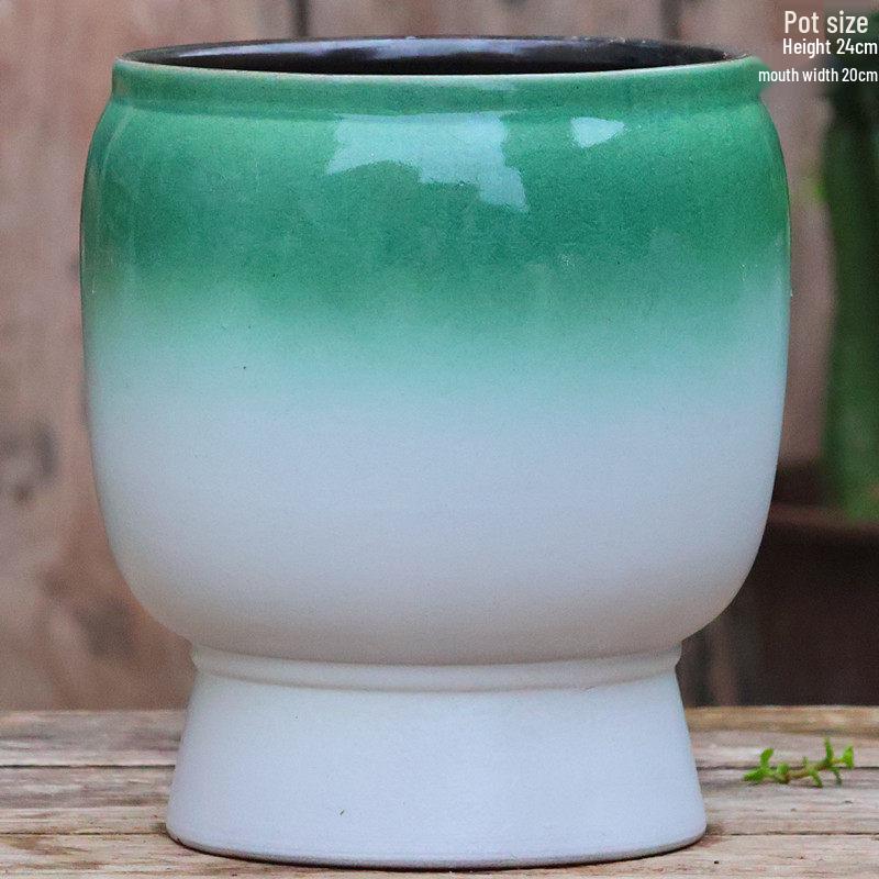 Large Coarse Ceramic Succulent Pot: Tall, Breathable, for Bougainvillea & Birds of Paradise