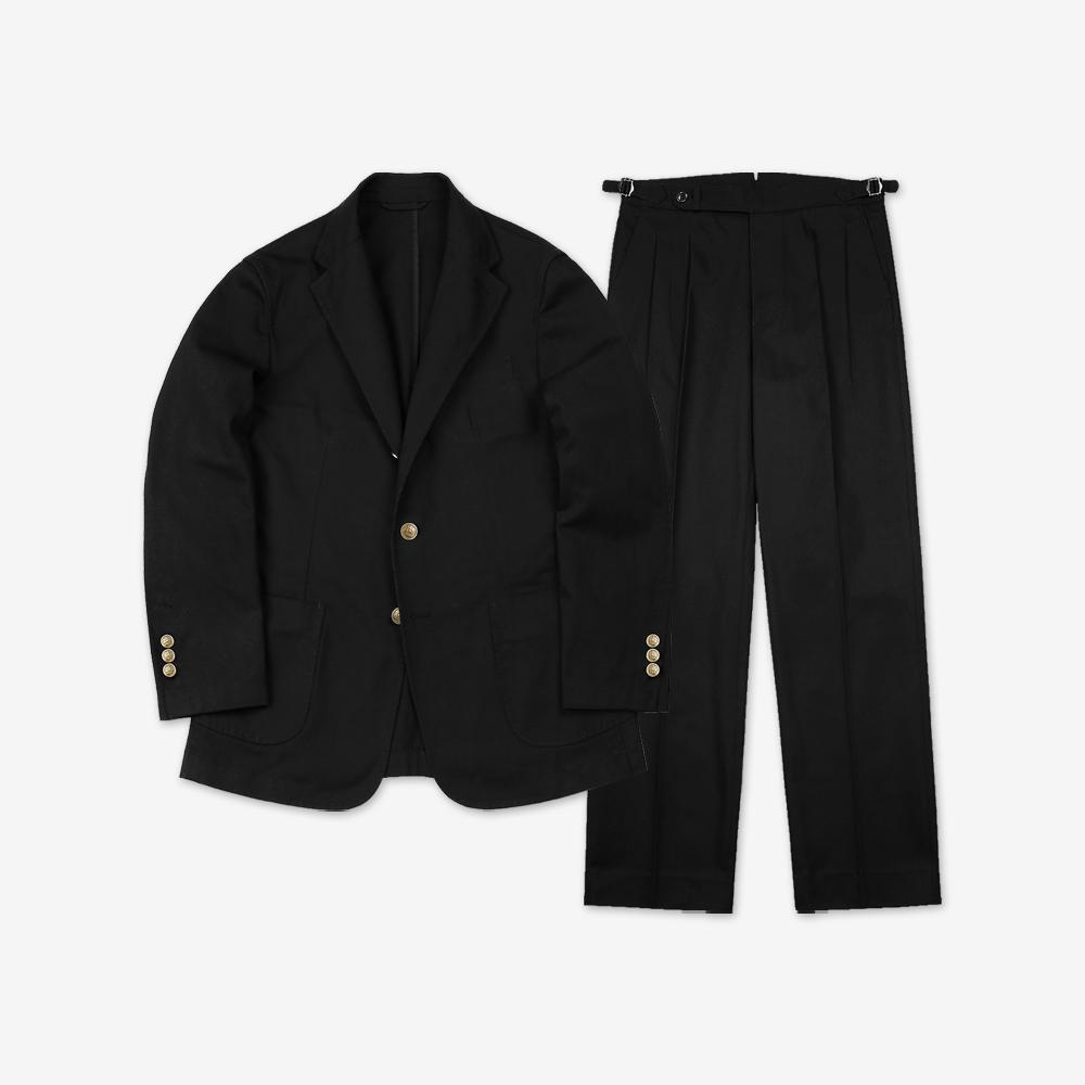 Solti Reve Cotton Washed Trousers (Black)