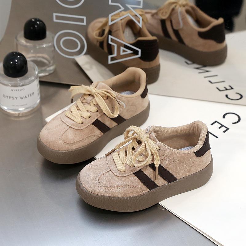Children's Retro Fashion Sneakers - Thick-Soled Casual Trainers for Boys and Girls