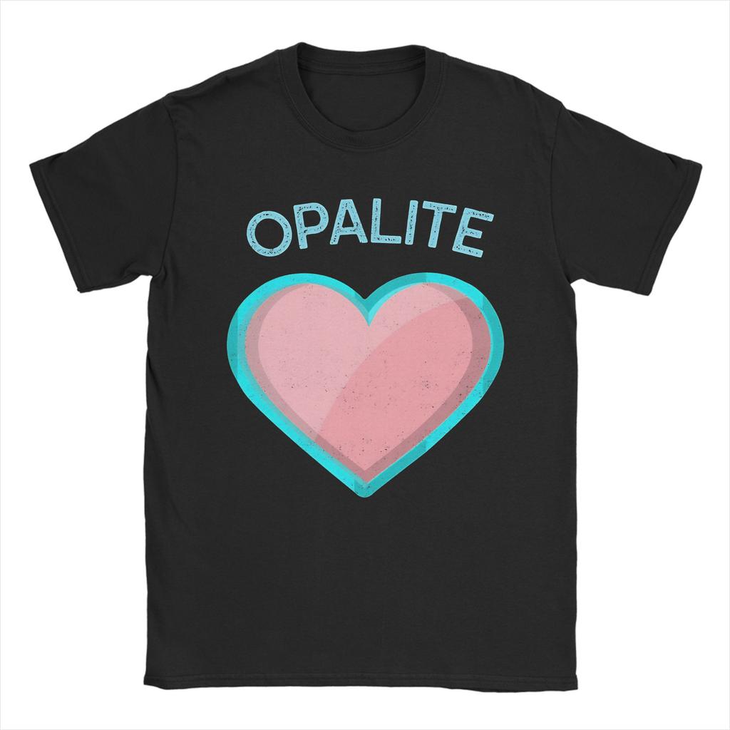 Opalite Heart Men's T Shirt  Hipster Tee Shirt Short Sleeve O Neck T-Shirts 100% Cotton Plus Size Clothing