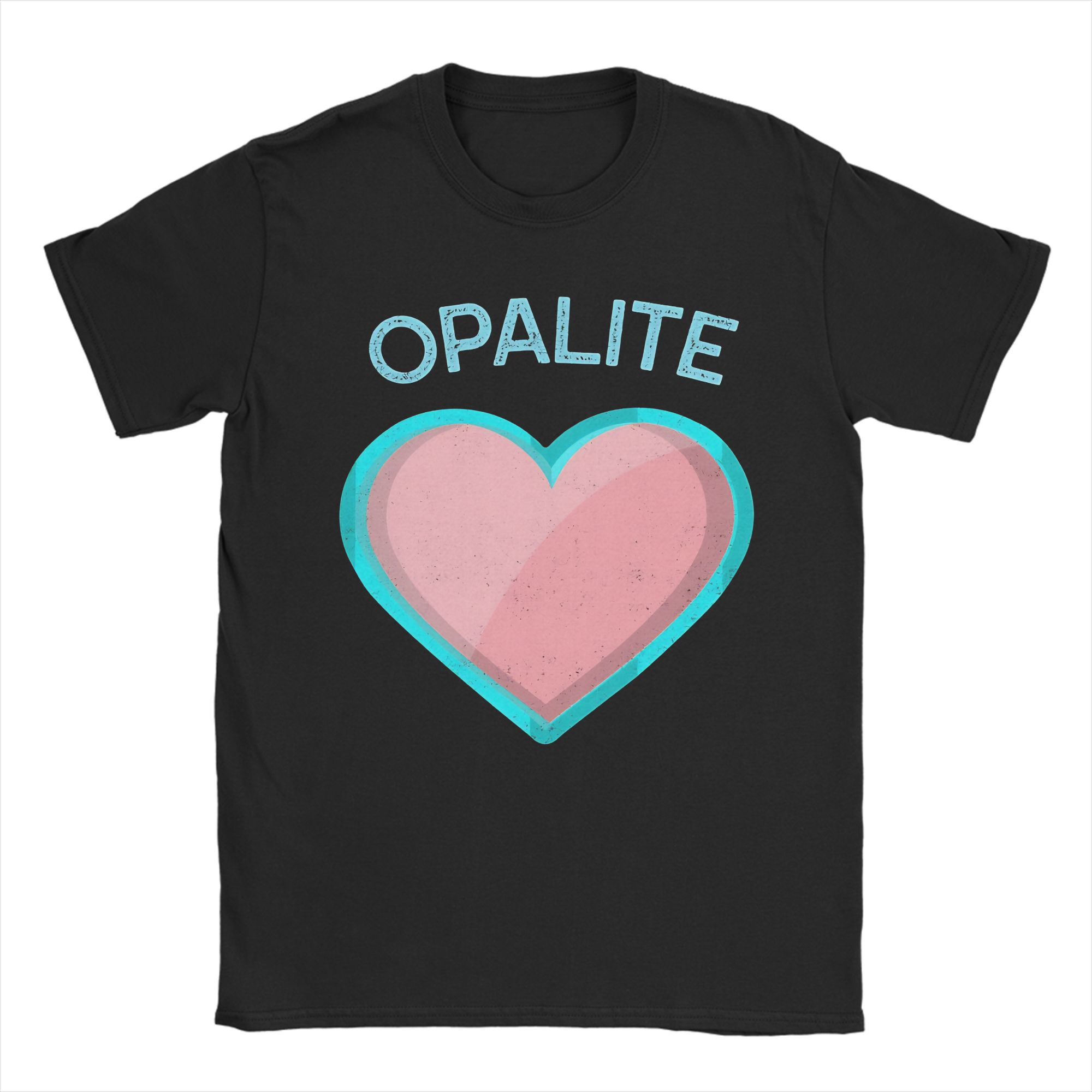 

Opalite Heart Men s T Shirt Hipster Tee Shirt Short Sleeve O Neck T-Shirts 100% Cotton Plus Size Clothing S
