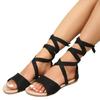 Sandali da donna Scarpe eleganti da spiaggia piatte Pantofole alla moda di nuova moda Infradito infradito con lacci incrociati femminili estivi Ciabatte retrò