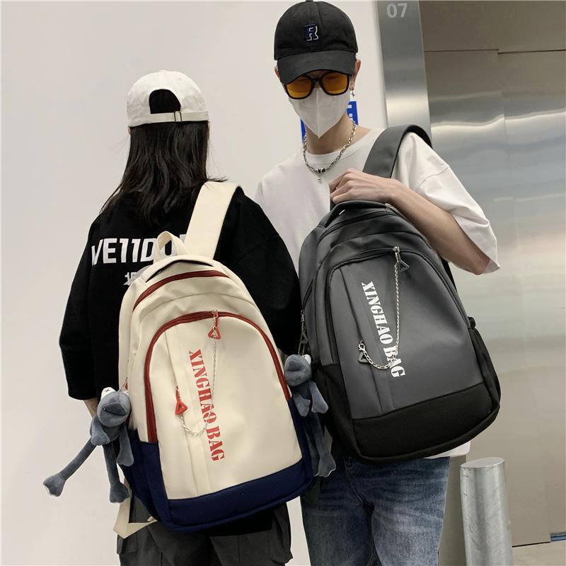 Schoolbag Junior High School Student Schoolbag Male College Student Ins Trend Large Capacity Backpack College Student Travel Computer Bag Backpack 