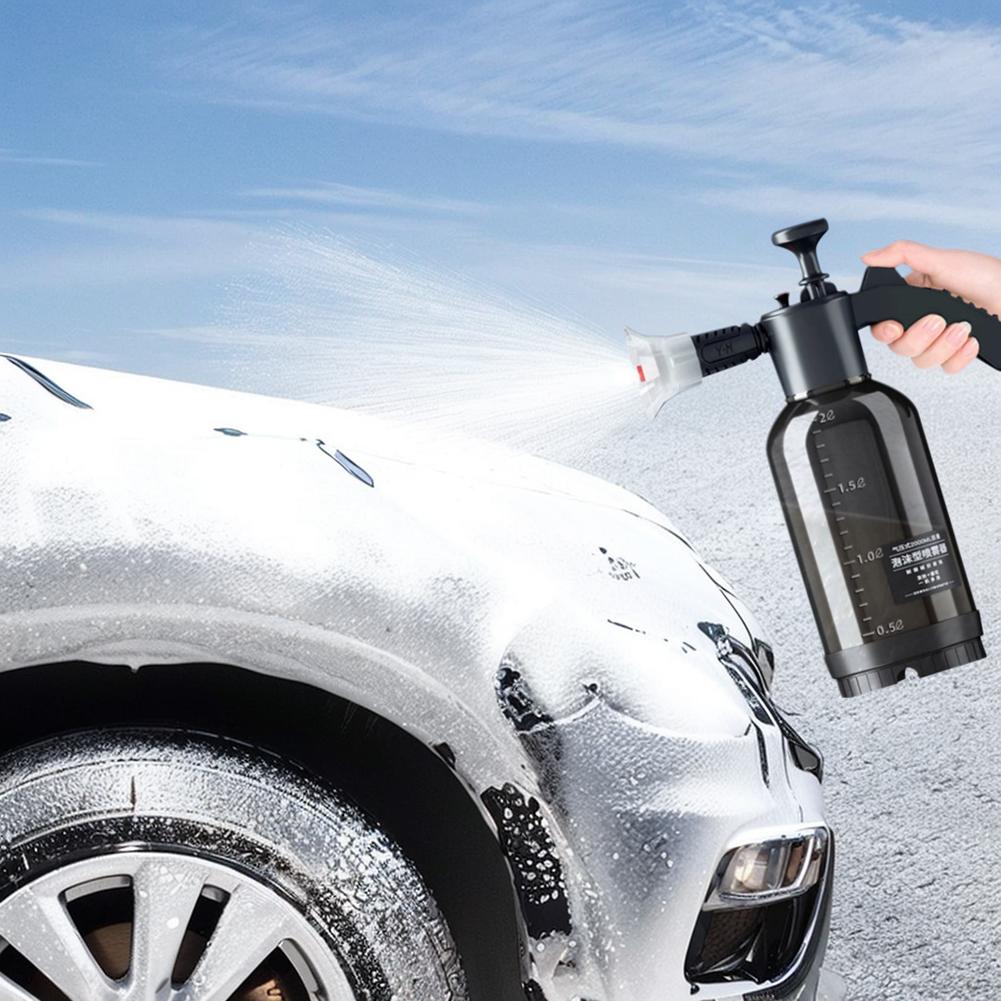 2L Car Wash Spray Bottle with 2 Types of Nozzle High/Air Pressure Washer High Pressure Car Wash Spray Bottle Car Window Cleaning