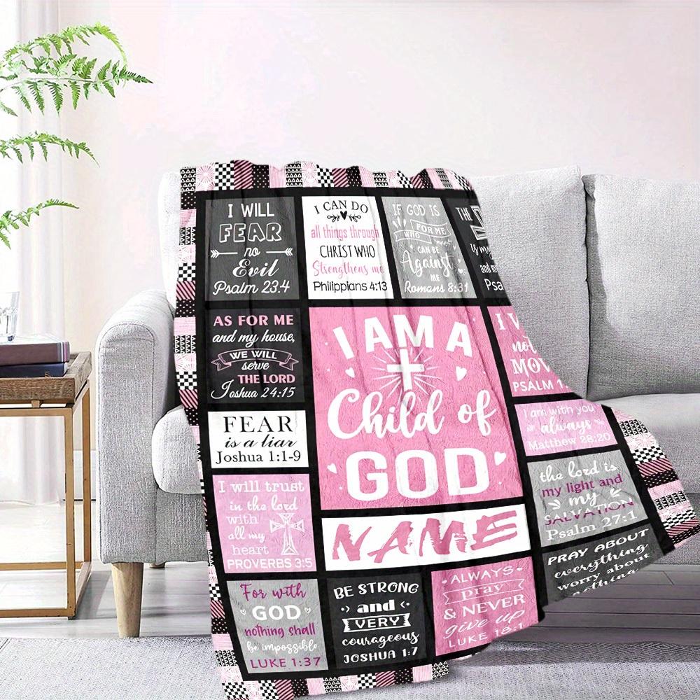 Christian Quotes Home Custom Blankets Comfortable Soft Lightweight Multipurpose Blanket For Picnics Sofas Offices Beds Living Rooms Perfect Gift For