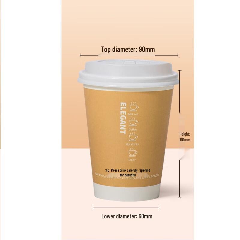 Mingling Einweg Verdickte Kaffeebecher aus Papier mit Deckeln