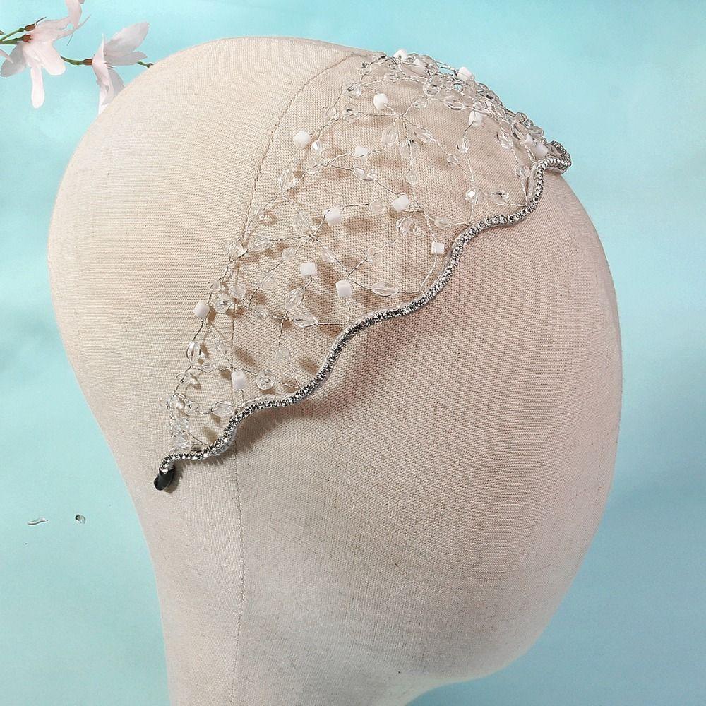 Handmade Sparkling Rhinestone Tiara Wedding Headpieces Bride Hair Bands  Party