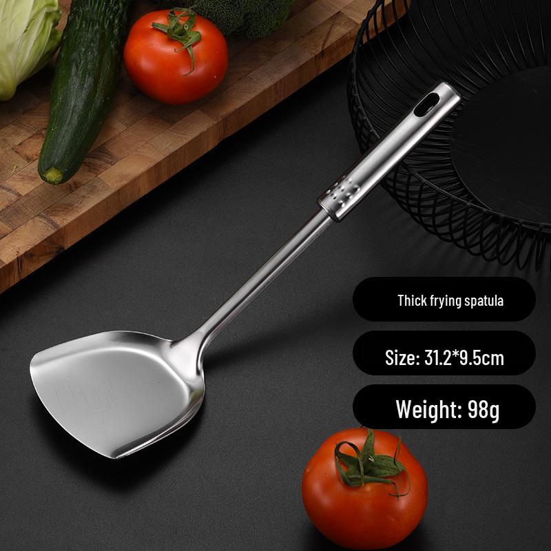 Stainless Steel Cookware Set: 1mm Thick, Includes Spatula, Frying Pan, Ladle, Nine Beads Design, Custom Logo Optional