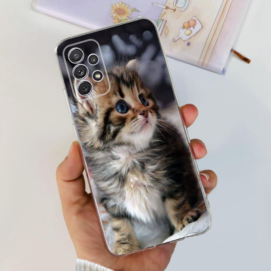 Liquid Silicone Case For Samsung A53 5G A33 5G A73 G5 Cover Transparent Soft TPU Coque With Pattern For Samsung M53 M33 5G Capa