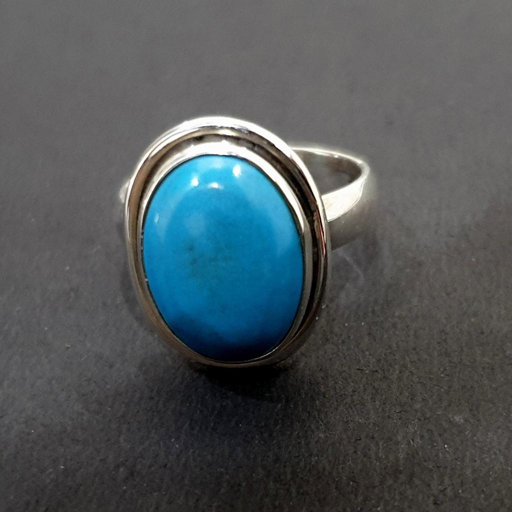 Blue Arizona Turquoise 925 Sterling Silver Ring Jewelry, Sleeping Beauty Turquoise Ring Jewelry