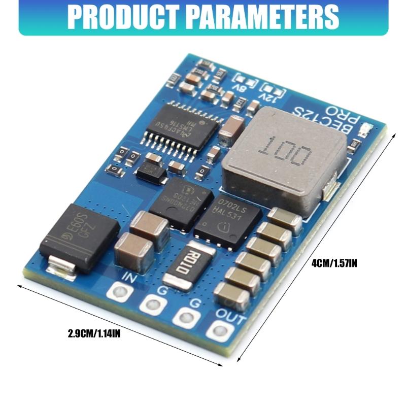 Mini 5A Energy Supply Voltages Converter Module BEC12S Wide Input 9V To 55V Input and 5.2V 8V 12V Output For Drones