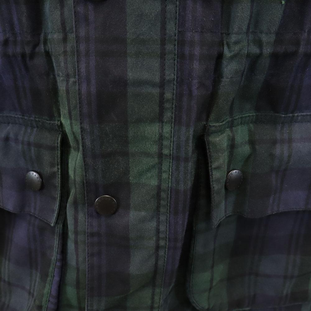 Barbour Made in Bulgaria Black watch SL DURHAM oiled jacket 38 Navy other Men's Used