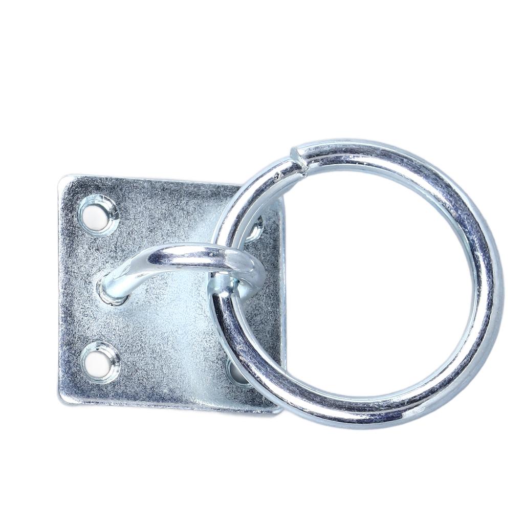Tie Ring Plate Rust Proof Safe Wall Mount Metal Horse Hitching Ring for Stable Horse Bathing