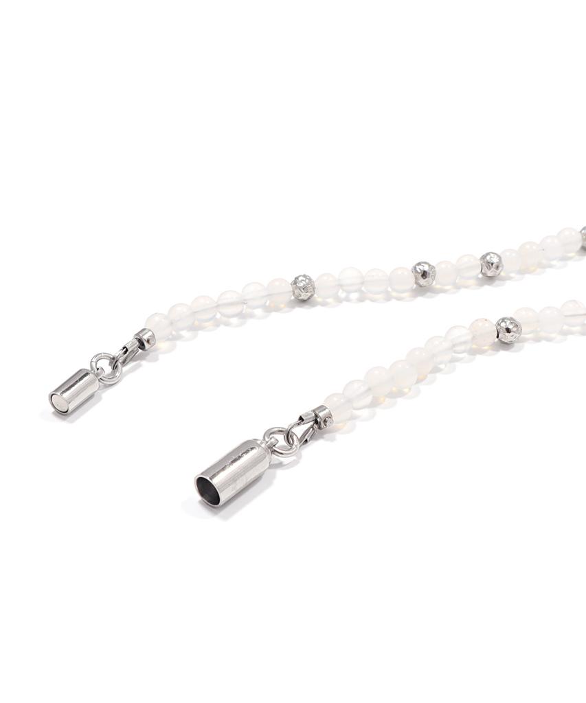 Polalita Selenite Antique Ball Point Necklace (Plt-Nl-102_Wt)