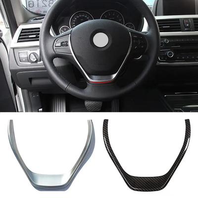 1x Osłona kierownicy z włókna węglowego w kolorze czarnym pasuje do BMW serii 1 3 F30 F32 F34 2013-2019 Części samochodowe do wnętrz