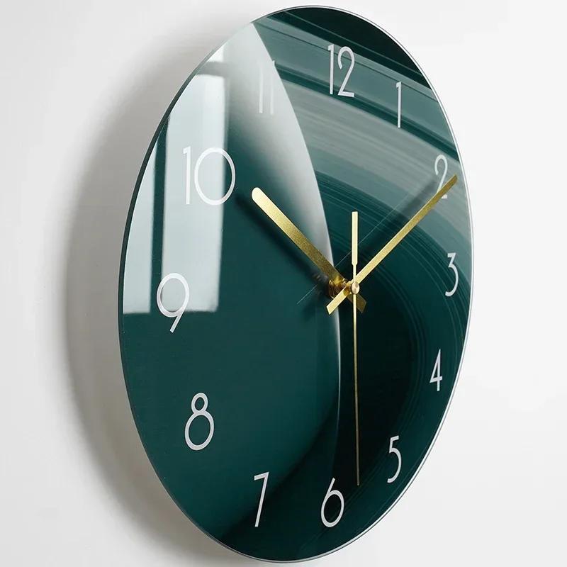 Bedroom Glass Wall Clock Nordic Large Modern Kitchen Wall Clocks Thick Watches Novelty Living Room Watch Home Decor M2R3O9