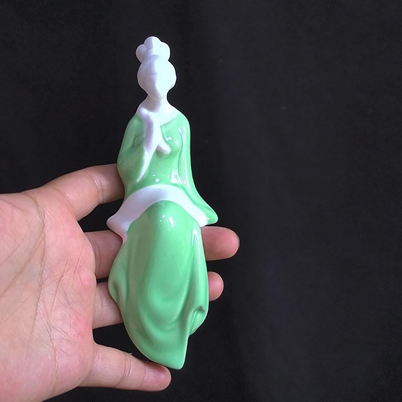 1x 16cm Dehua Porzellan Heimschmuck Klassische Damen Heimdeko Dekoration Kreative Keramik Tee Wohnzimmer Figuren