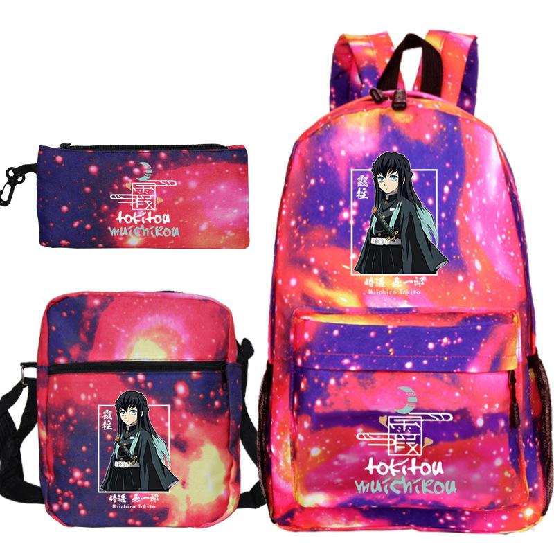 Demon Slayer Ghost Annihilation Blade Primary School Bag New Pencil Case Stationery Set