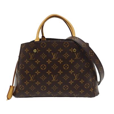 [Gebraucht] Montaigne Monogramm Canvas und Leder Tragetasche Mittel - Gut #EBWP6T