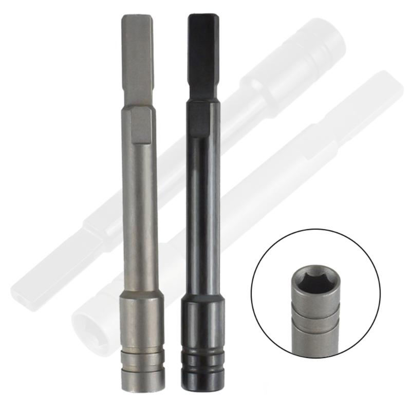 2Pcs Magnetic Extension Rods Round Flat Adapter 83mm Steel Tool for Mechanics and Projects