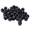 100 Stück Haarperlen Kunststoff Transparent Haarverlängerung Verbindungsperlen für DIY Haarflechtornamente