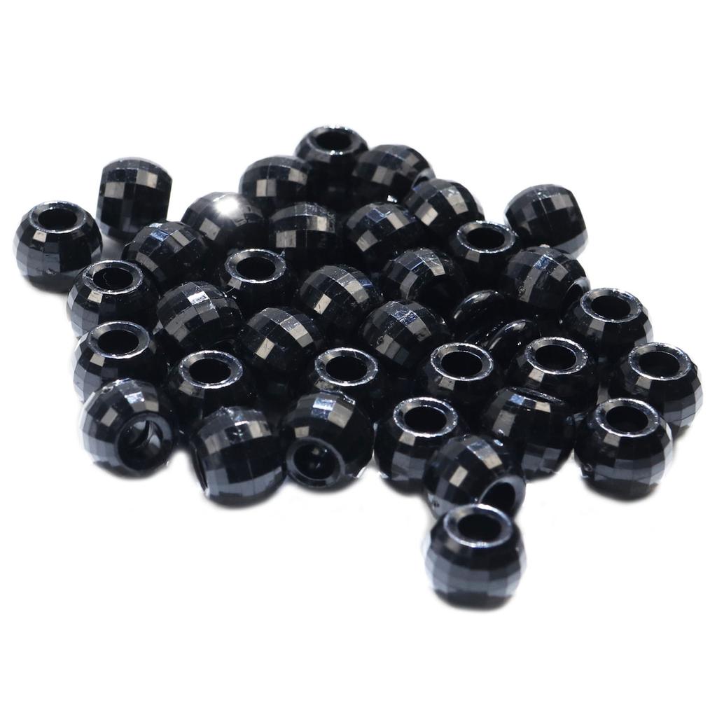 100Pcs Hair Beads Plastic Transparent Hair Extension Link Beads for DIY Hair Braiding Ornaments