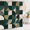 Modern Minimalist style Geometric Shower Curtain, Bathroom Decorative Shower Curtain, Waterproof Shower Curtain with Hooks
