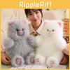 Adorable Long Haired Cat Plush Doll Soft Stuffed Animal Toy For Girls Birthday Gift