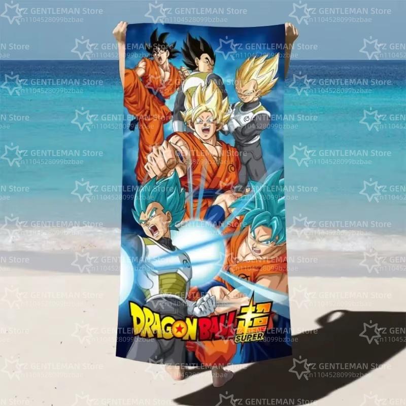 Dragon Ball Goku Beach Towel Anime Saiyan Summer Towels Bathroom Bath Towel Swim Towels Travel Beach Towel Quick Dry Kids Gift