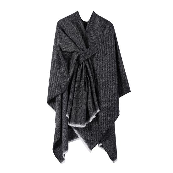 Cashmere Imitation Cloak Shawl Solid Color Windproof Soft Warm Ladies Shawl Jacket Women Autumn Winter Scarf Shawl