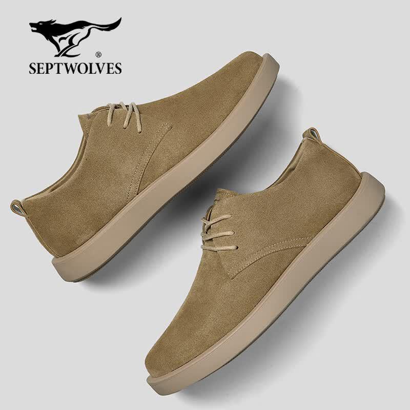Septwolves Men s Breathable Low-Top Casual Leather Boots 41