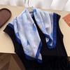 Floral Printed Small Square Scarf For Women Summer Sun Protection