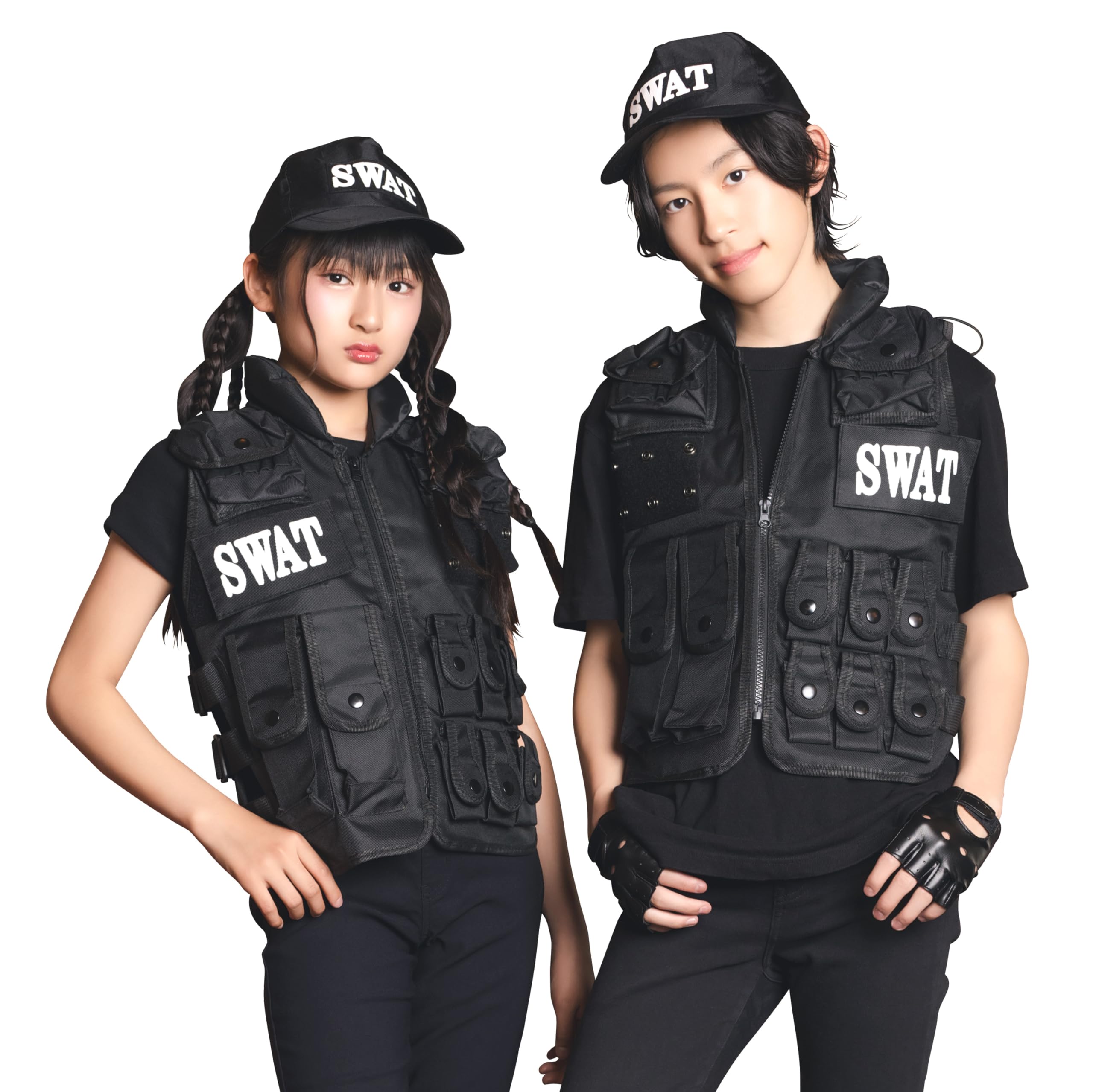 

Косплей Хэллоуин SWAT Kids Junior унисекс 150 см черный [прозрачный камень] COSCHU!
